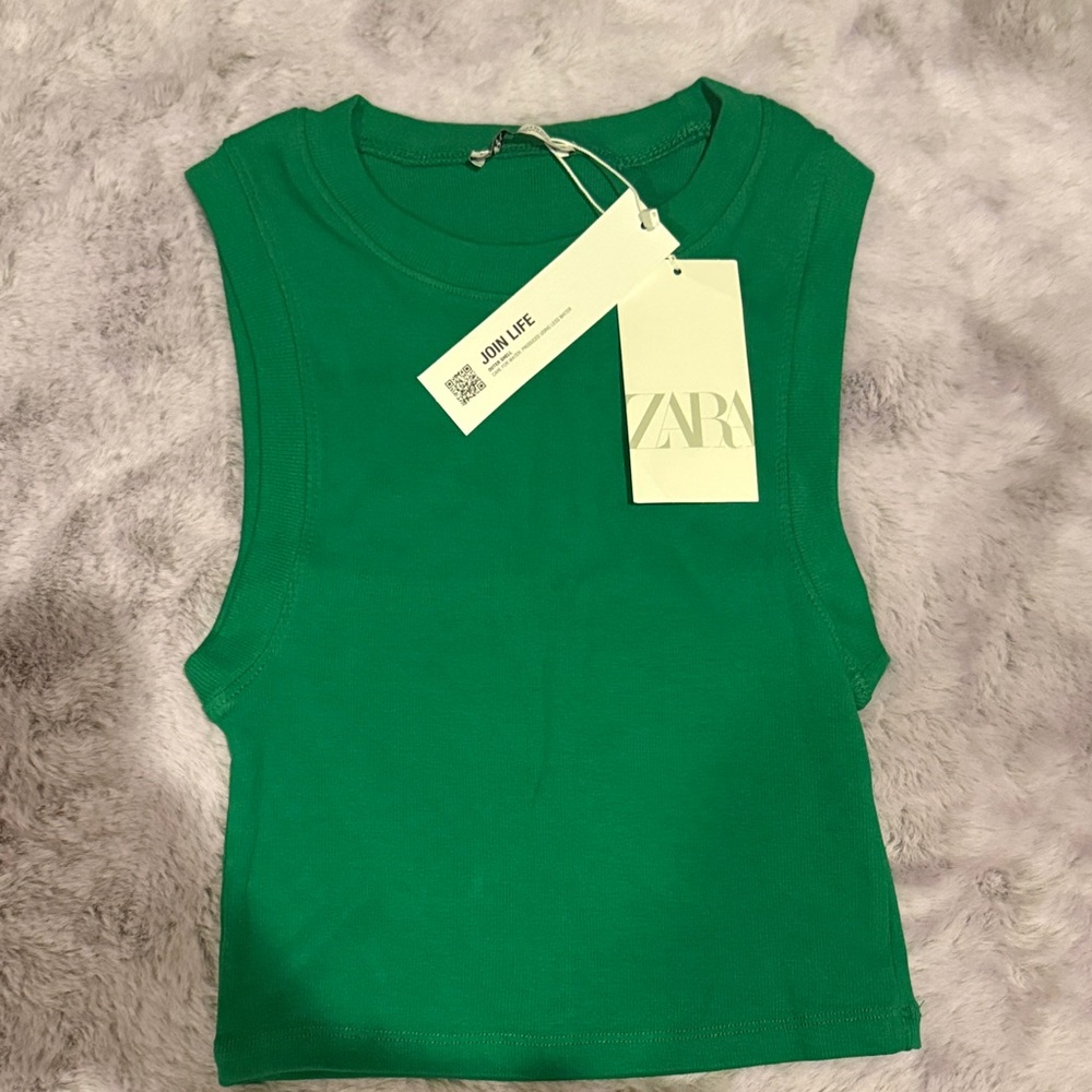 Zara Vibrant Green Muscle Tee